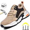Güvenlik Ayakkabıları Çalışma 2022 Yeni Sneaker Steel Toe Erkekler Yıkılamaz Nefes Alabilir Hafif Spor Ayakkabıları Delin geçirmez Botlar L2209211284712