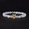 Mode Burst Kristall Perlen Armbänder für Frauen Männer Klassische CZ Crown Queen Charme Makramee Schmuck Geschenk pulseira