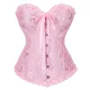 Cortores de barriga de barriga de cintura Corsários de princesa rosa para mulheres estampas de leopardo Top Lace vintage Up Lingerie sexy Plus Tamanho 220921