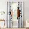 Curtain Fashion Window Curtains For Living Room Ink Splash Basketball Sport Bedoom Home Decoration Cortinas