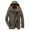 Herren-Daunen-Parkas, Winterjacken und Mäntel für Herren, warm, hochwertig, lang, lässig, mit Kapuze, Größe 6XL