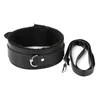 Articles de beauté Produits SM Bdsm Jouets sexy Bondage Faux Collier de cou en cuir Laisse et retenue Fétiche Adulte pour couple