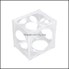 Party Decoration Holes Balloon Sizer Box Measurement Tool White PracticCollapsible Stable 2-10 Inch For Birthday Wedding Decor Drop DHC2J