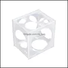 Fête Décoration Trous Ballon Sizer Boîte Outil De Mesure Blanc Practiccollapsible Stable 2-10 Pouces Pour Anniversaire De Mariage Décor Drop Dhc2J