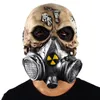 Parti Maskeleri Kafatası Biohazard Korkunç Maske Zombi Terror Headgear Cadılar Bayramı Korku Cosplay Costume Lateks Sahne 220920