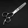 Sax Shears 6 Silver 440C Hair Case Cutting Jagua Scissors Thinning Barber Barbearia ProFissional Acessorios Tigeras 220921