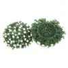 Fleurs décoratives Artificielle Violet Milan Herbe Fleur Boule Suspendus Topiaire Jardin Plante Decor25CM Extérieur Faux Plantes DIY Décoration