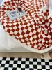 Filtar retro checkerboard pl￤d kast filt f￶r soffa stol tupplur dubbel mjuk varm pol￤r fleece plysch s￤ng￤cke