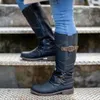 Bottes hautes Sexy pour femme, chaussures Chelsea épaisses en cuir PU, peluche noire, plateforme à la mode, nouvelle collection automne hiver 2022