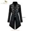 Jaquetas masculinas SISHION Medieval Traje Vitoriano Smoking Gentlema Fraque Gótico Steampunk Trench VD1735 Vintage Frock Outfit Coat para 220920