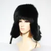 Berets Lady Luxury Real Fur Hat Winter Warm Soft Quality Raccoon Genuine Sheepskin Natural Caps