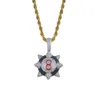 Подвесные ожерелья алмазной метеор молоток колье № 8 заморожены золотой серебряный серебряный