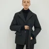 Damen Trenchcoats Mkyn Einfache gesteppte kurze gerade Winterjacke mit lässigen Schärpen Damen Parkas maßgeschneiderter Kragen stilvolle Oberbekleidung