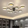 Pendant Lamps Multi-Heads LED Lights European Style Luxury Home Living Dining Room Bedroom Black Border Hanging Lamp Fixtures