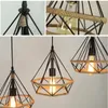 Lâmpadas pendentes Luzes industriais vintage Lâmpada pendurada Modern nórdica CAGA DE FERRO BLATE RETRO SOFT METAL EDISON E 27 Iluminação interna