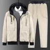 Hoodies Hoodies Hiver Fleece Tracksuit Men Sweet Pantalons chauds Suit plus taille 7xl 8xl Streetwear Sets Sweat-shirt décontracté