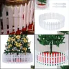 Party Decoration 50Pcs Christmas Tree Fence White Plastic Garden Home Guardrail Surround Xmas Decorative Drop Delivery 2021 Festive P Dhxbg