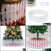 Decoração de festa 50pcs Árvore de Natal Cerca de plástico branco guardarrail riRail rodeio de natal entrega decorativa 2021 festivo p dhxbg