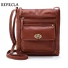 Evening Bags European Style Women Messenger Portable Button Ladies Crossbody Shoulder Bag Vintage PU Leather Womens A582 220921