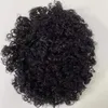 Brazylijska dziewicza Remy Human Hair Piece Wtryskiwane węzły 16 mm Curl 1# Jet Black Color 8x10 Pełna grupa pu dla mężczyzn Express Dostaw