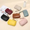 Party Supplies First layer soft cowhide zipper simple key chain coin bag genuine leather coin purse