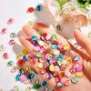 Nail Art Decorations 50Pcs Sparkle Aurora Rhinestones For Pearl Diamonds Crystal 3D Designer Charms Korean Luxury Charm Jewelry Gems Supply