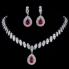 Other Jewelry Sets Emmaya Simulated Bridal Silver Necklace Sets 5 Colors Wedding Jewelry Parure Bijoux Femme Party Gift 220921