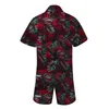 Tracki męskie 2022 Summer Men Sets Hawaiian Style Print Short Rleeve Lapel Shirt Shorts Streetwear Casual Holiday Męskie garnitury