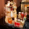 Transparent Cosmetic Storage Boxes Rotate Acrylic Desktop Dress Make Up Organizer Storage Rack Tray HH22-302