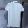 Camisa polo masculina de grife camiseta com bordado alto lapela colorida roupas de alta qualidade plus size distintivo