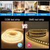 Bandes COB LED bande lumineuse DC 5V USB alimenté RA90 320 LED haute densité linéaire ruban flexible ruban lampe FOB