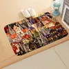 Carpets Merry Christmas Festive Floor Mats Door Bedroom Bathroom Home Absorbent Non-Slip Carpet Decoration