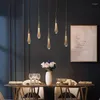 Pendant Lamps Modern Crystal Led Chandelier Lighting Hanglamp Drop Light Restaurant Bar Staircase Lamp LOFT Art Fixtures