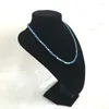 Choker Boho 4 mm Collier en pierre naturel fait à la main Bohemia Blee Blue Hurlite Femmes Bijoux Yoga Gift