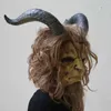 Party -Masken Film Beauty und The Beast Cosplay Helm Full Face Muffel Perücken Chrismas Carnival Festival Kostüm Requisiten 220920