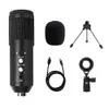 Ensemble de microphone Usb E21 pour ordinateur portable Microphone à condensateur d'enregistrement en métal avec trépied pour PC Webcam Jeu Vlog Streaming Popcast