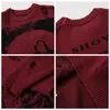 Męskie swetry harajuku kapłan zbawienie nadrukowane dzianiny Kobiety streetwear Hip Hop Zniszczona dziura Zgrana pulovery jumper ponadwymiarowani mężczyźni 220921