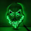 Party Masks Halloween LED Purge Glow Up Zabawne wybory Mascara Costume Festival Cosplay DJ 220920