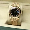 Нарученные часы модные мужские часы 41/36 мм Datejust Автоматическое механическое движение часы Pink Dial Спортивный дизайнер из нержавеющей стали.