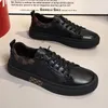 Scarpe casual stile britannico Scarpe da uomo Moda Color-blocking PU Punta tonda classica Tacco piatto Allacciatura all'aperto Tutti i giorni AD170