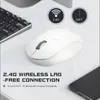 Mices 2.4g المحمولة Hightened Wireless Office Mouse Whited