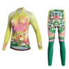 2024 Pro Women Flower Angel Winter Cycling Jersey Set à manches longues Vêtements de vélo de montagne Vêtements Bicycle Bicycle Brestable