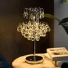 Table Lamps Bedroom Bedside Crystal European Minimalist Touch Switch Desk For Study Modern Luxury Ligths