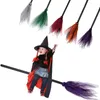 Halloween Party Witch Broom Kids Plastic Cosplay Flying Broomstick Props For Masquerade Halloween Costume Accessories 1065