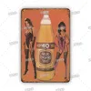 Decoración Pin Up Girl Metal Vintage Beer Tin Sign Poster Metal Sexy girl Sign Placa Decoración de pared para Bar Pub Club Hombre Cueva Decoración Hogar Decoración de pared Tamaño 30X20 w01