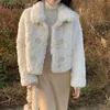 Женские куртки Neploe Gentle Style Horn Button Coat Женские зимние шубы из кроличьего рекса Женские толстые теплые куртки из овечьей шерсти h Женские 220921