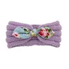 Hair Accessories Headwear Infant Floral Knitted Toddler Baby Hairband Boys Bowknot Print Girls Bow Headbands Nylon Denim Bows