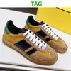 Designer Casual Schoenen Mannen Vrouwen Canvas Sneakers Groen Goud Roze Rood Fluwelen Wit Suede Blauw Zijde Luxe Heren Schoen Sport Trainers