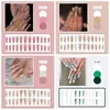 Valse nagels druk op kunstmatige volledige hoes manicure gereedschap draagbare nagel tips doodskist nep
