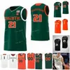 NIK1 NCAA COLLEGE MIAMI HURRICANES BASKETBALL JERSEY 0 CHRIS LYKES 1 DEJAN VASILJEVIC 2 ISAIAH WONG 3 NYSIER BROOKSカスタムステッチ